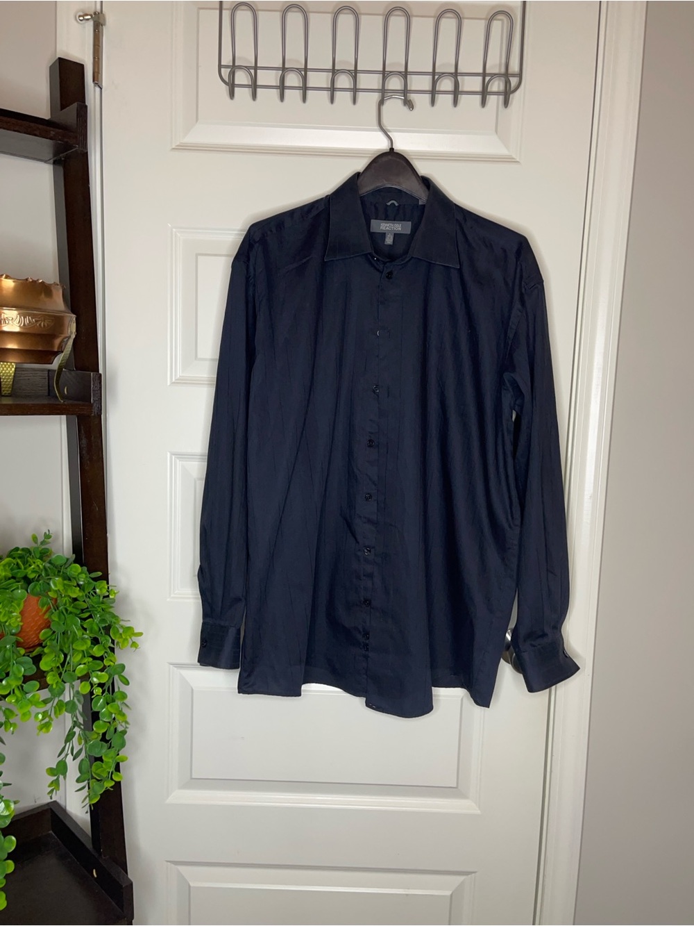 Kenneth Cole Reaction | Men's Black Dress Shirt Long Sleeve